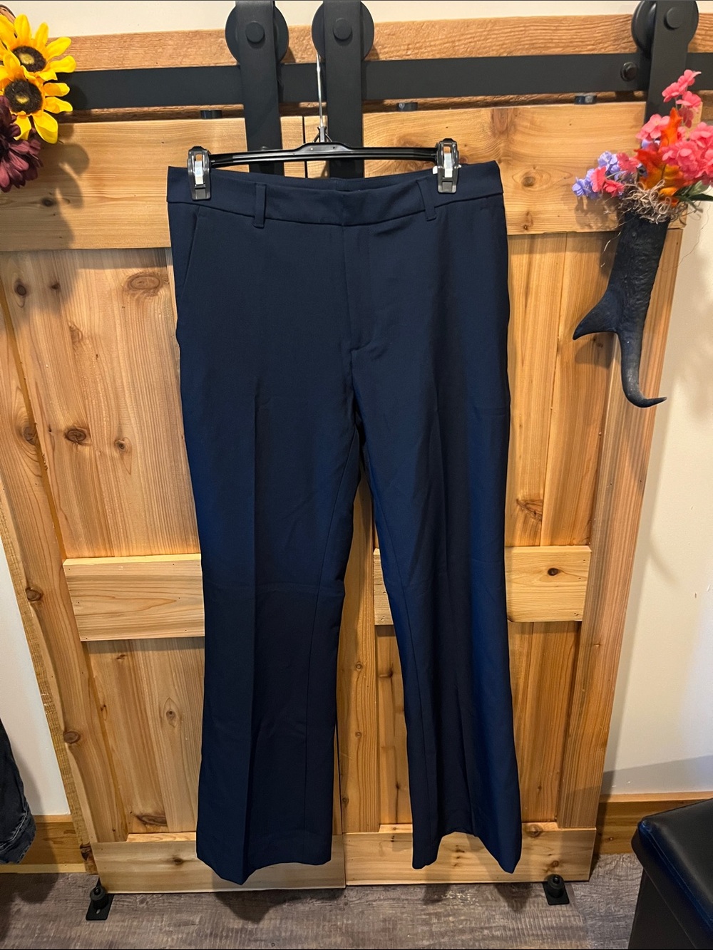 Banana Republic Navy Flare Dress Pants